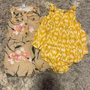 Old navy - romper and dress with bloomers - 6/12 month